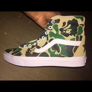 Customized bape high top vans
